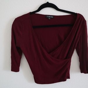 Timing Red Crop top